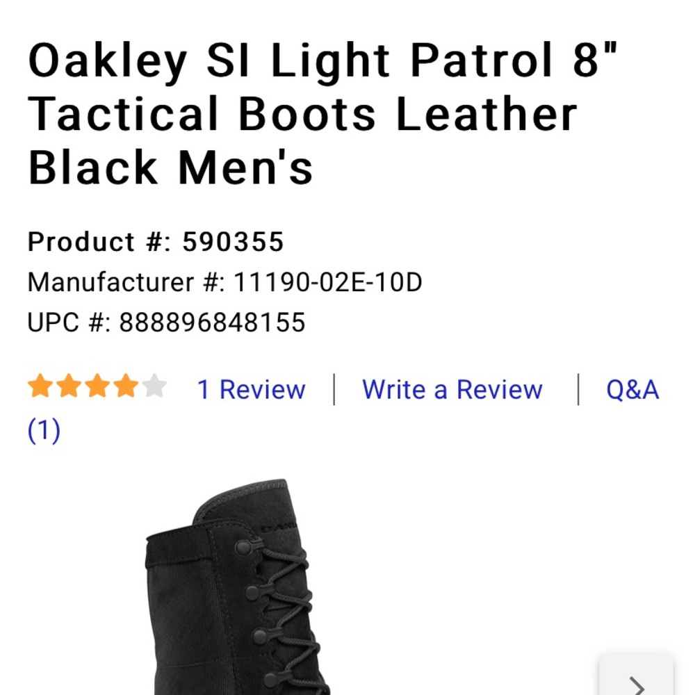 Used like new Oakley tactical boots - size 10